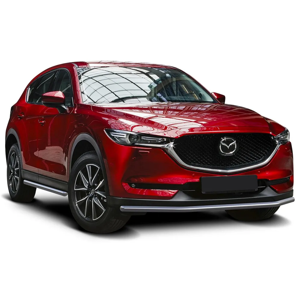 Защита порогов d42 Rival для Mazda CX-5 II 2017-н.в., нерж. сталь, 2 шт., R.3804.002