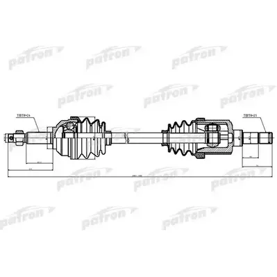 Полуось прав CHRYSLER: PACIFICA 04-06 PATRON PDS1970