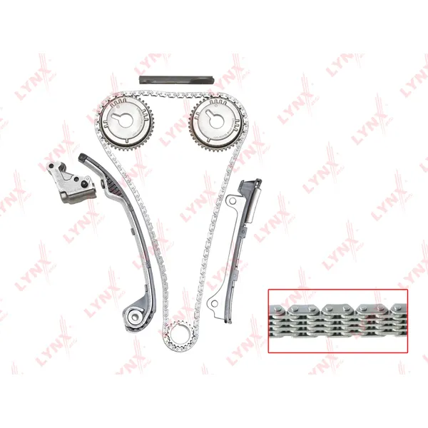 Комплект цепи ГРМ NISSAN Almera N16/Primera P11/P12 mot.1,5/1,6/1,8L LYNXauto TK-0052
