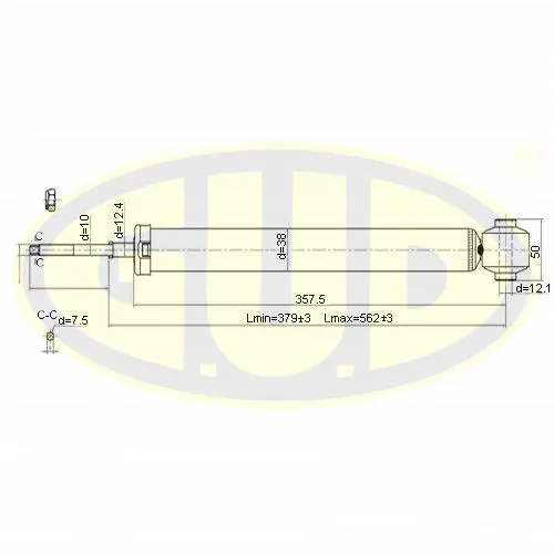АМОРТИЗАТОР ЗАДН ГАЗ KIA PICANTO 02 G.U.D GSA343405