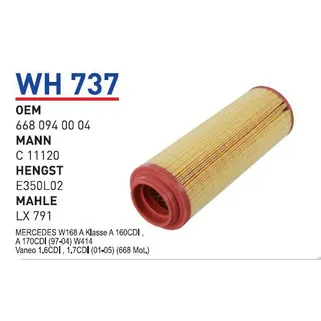 Фильтр воздушный WUNDER FILTER WH737