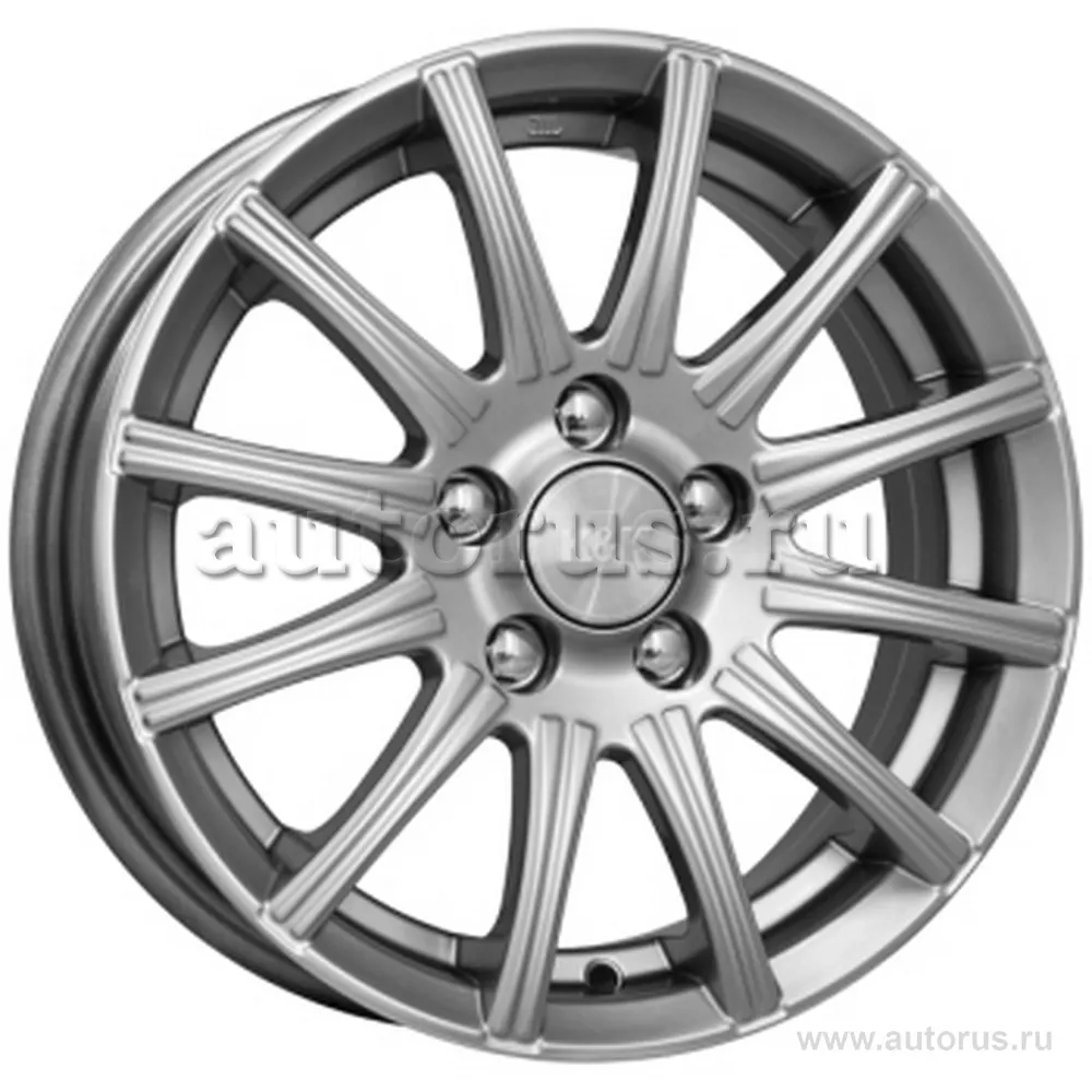Диск литой R14 5.5J 4x100/60.1 ET43 КИК Сиеста блэк платинум 19470