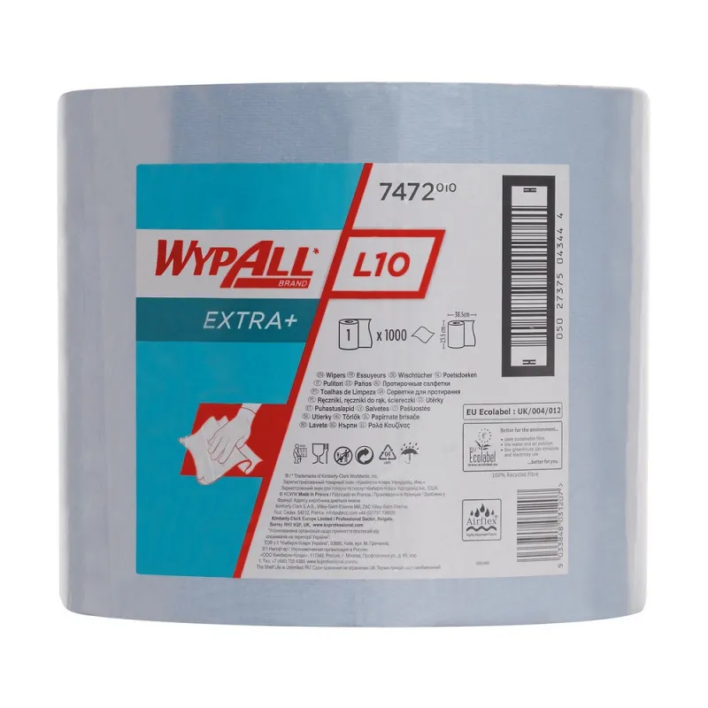 Материал протирочный нетканый Материал протирочный WYPALLxL10Extra+ Bl1x1000 38х23,5см гол.7472 972840