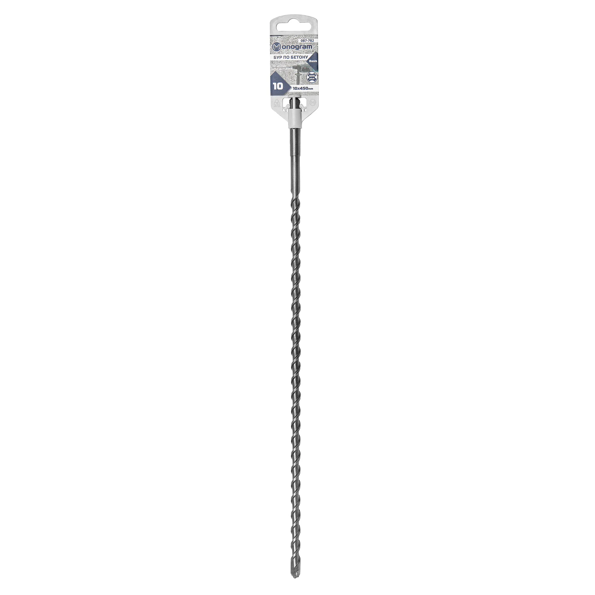 Бур по бетону MONOGRAM SDS-plus 10x400/450 мм Basis Monogram 087-782