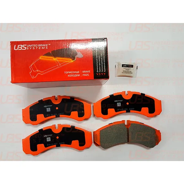 Колодки тормозные для IVECO DAILY II 89-/99-, IVECO DAILY III 99-/07-, IVECO DAILY IV 06-/12-, IVECO UBS B1115001