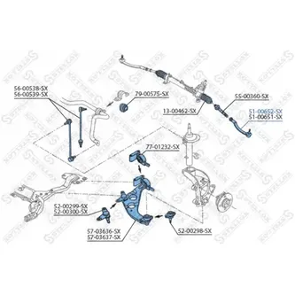 Наконечник рулевой левый Mini Cooper all 03> STELLOX 51-00652-SX