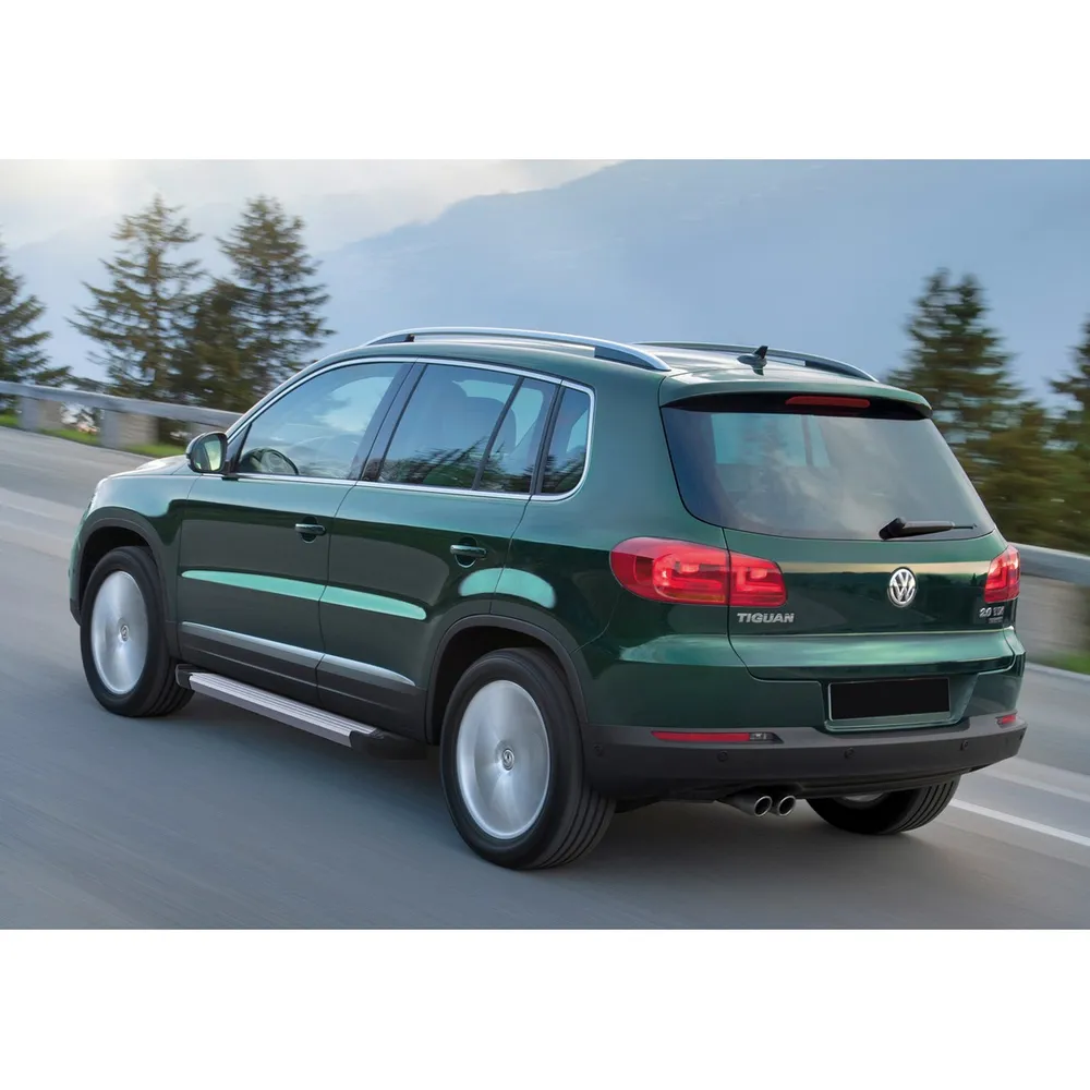 Порог-площадка Silver F173AL + комплект крепежа, RIVAL, Volkswagen Tiguan 2007-2011-2017 Volkswagen Tiguan I F173AL.5802.2