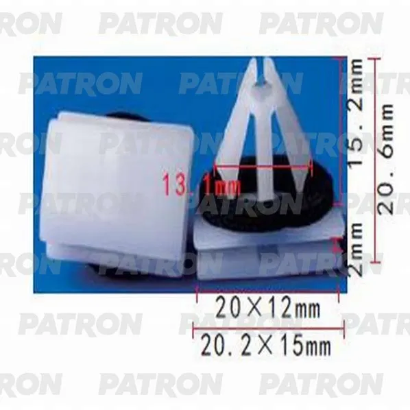 Клипса пластмассовая Ford,GM применяемость: молдинги PATRON P371166