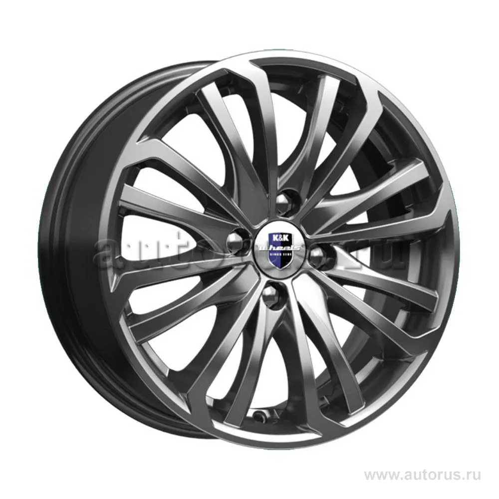 Диск литой R15 6J 4x108/65.1 ET25 КИК Рим Дарк платинум 77141