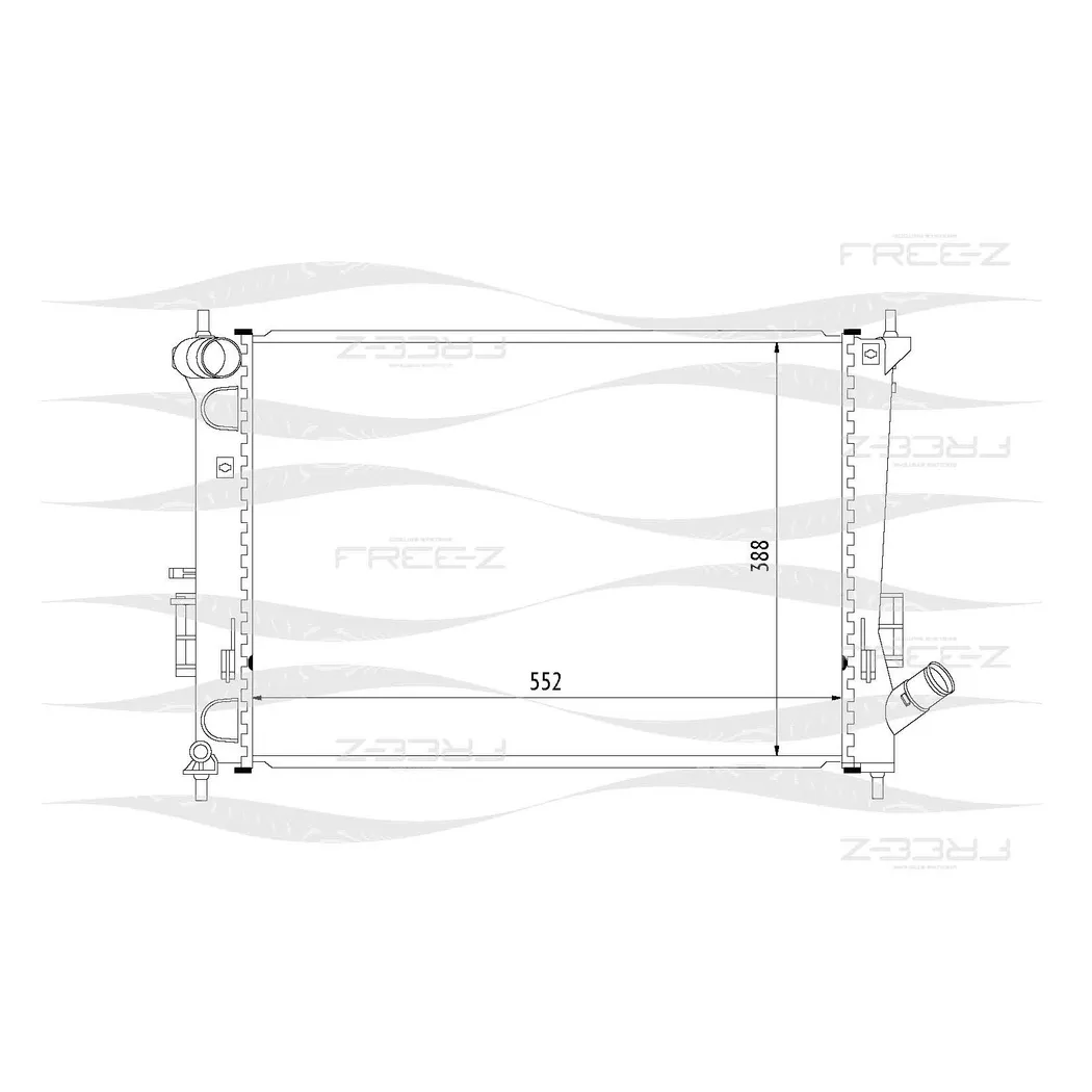 Радиатор охлаждения HYUNDAI Creta 16-> FREE-Z KK0268