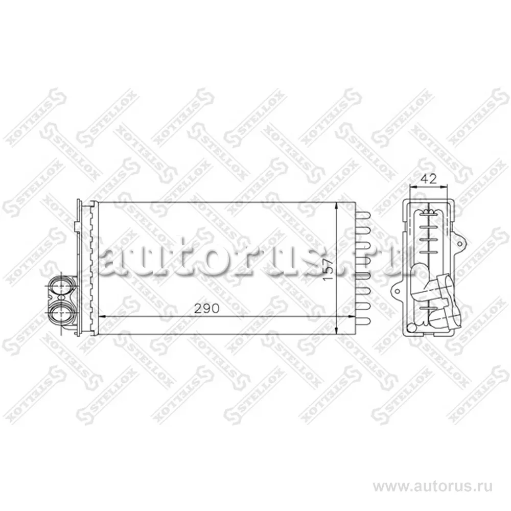 Радиатор печки Renault Safrane all 92 STELLOX 1035062_SX