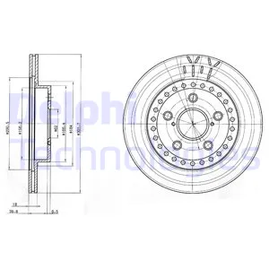 Диск тормозной передний TOYOTA RAV 4 I 94-00 DELPHI BG3536