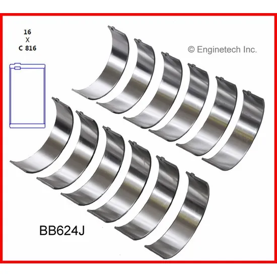 Вкладыши шатунные +0.50 GM 3.3L 1990-1993 3.8L 1990-2009 ENGINETECH BB624J.50