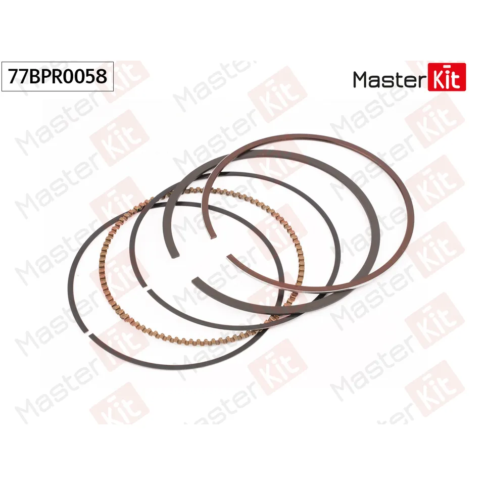 Кольца поршневые (к-т на 1 поршень) (0,25) HYUNDAI/KIA G4FA/G4FC MASTERKIT 77BPR0058
