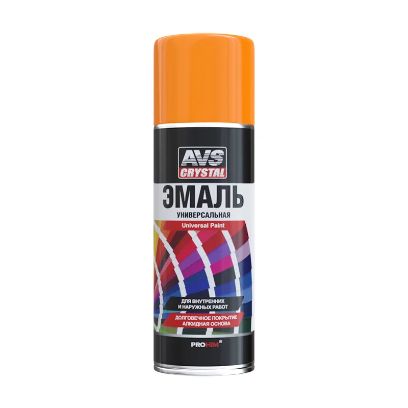 Эмаль AVS универсальная алкид.оранжевый(аэрозоль) AVK-511 520мл AVS A07133S
