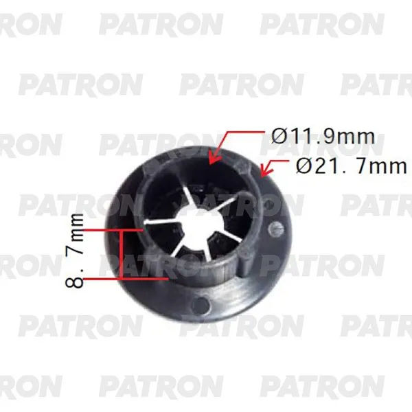 Втулка пластиковая Mitsubishi Hyundai Применяемость: Втулка PATRON P37-2066
