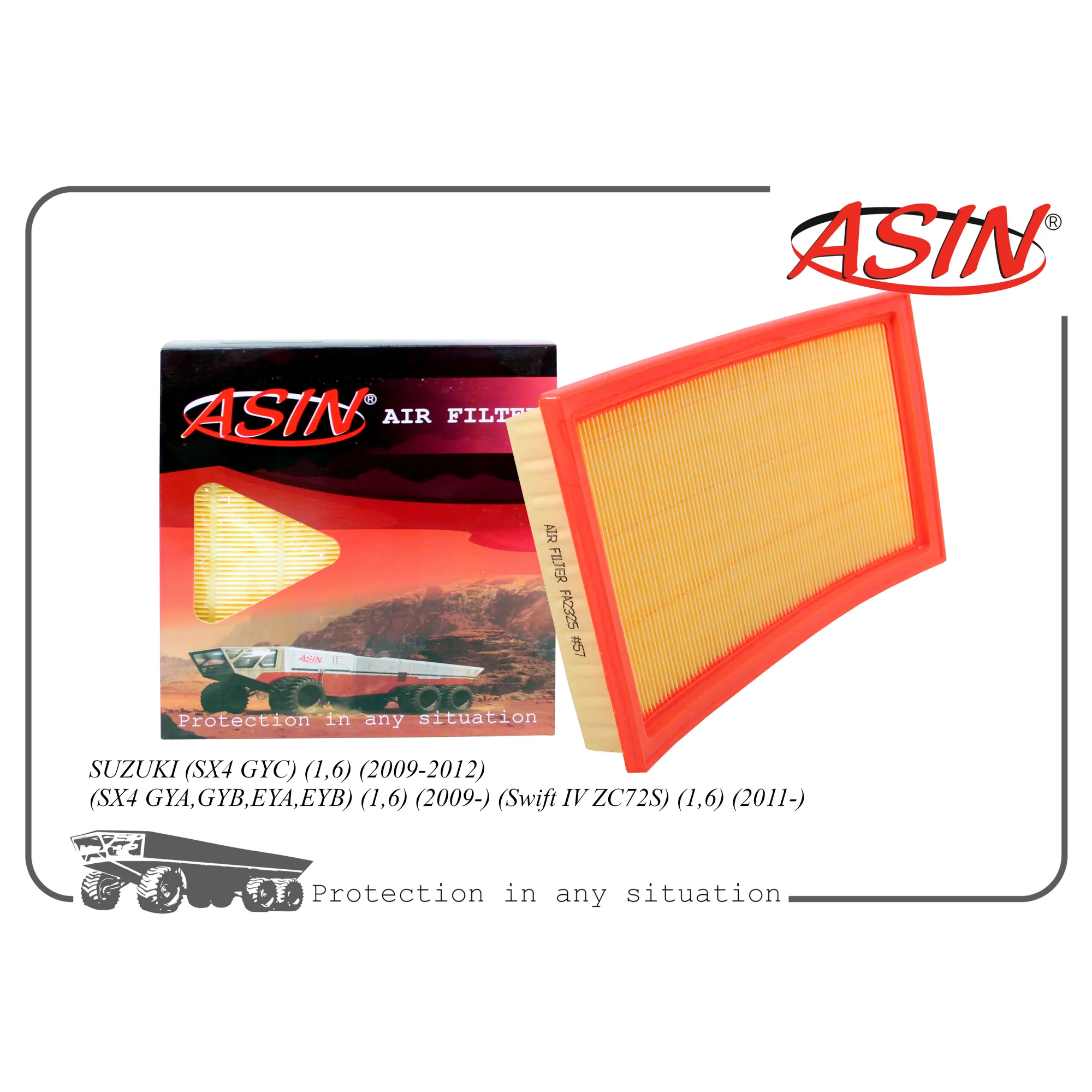Фильтр воздушный 13780-54LA0/ASIN.FA2325 ASIN ASINFA2325