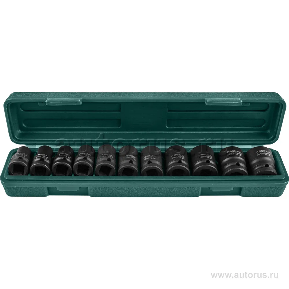 Набор ударных торцевых головок 1/2DR 10-24 мм, 11 пр. JONNESWAY S03A4111S