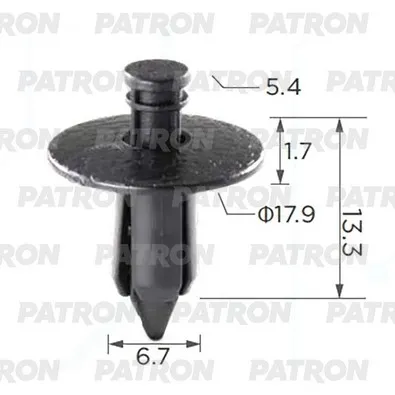 Клипса пластмассовая Nissan, Toyota, Mitsubishi, Suzuki применяемость: PATRON P37-3560