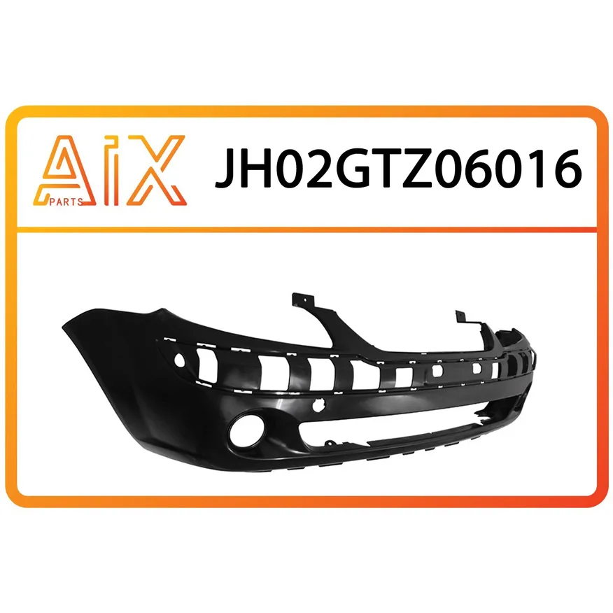 Бампер передний черный с отверстиями AIX JH02-GTZ06-016