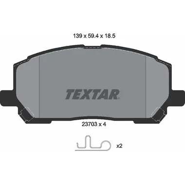 Колодки тормозные передние TEXTAR 2370301