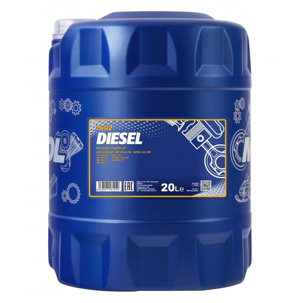 Масло моторное 7402 MANNOL DIESEL 15W40 20 л. 1248