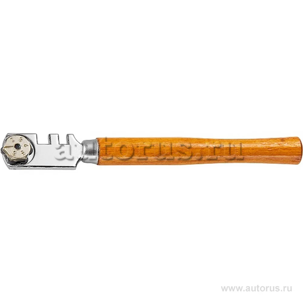 Стеклорез 6-роликовый с деревянной рукояткой SPARTA 872235