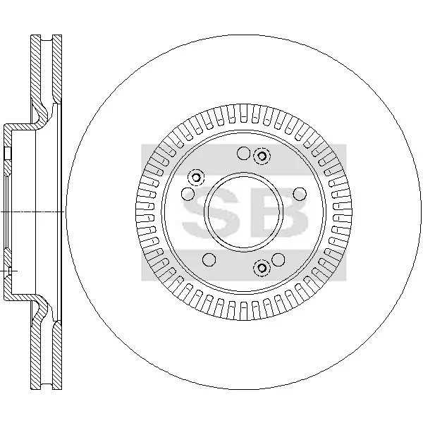 Диск тормозной (51712-B1700) SANGSIN BRAKE SD1177