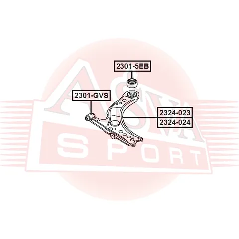 Рычаг нижний правый ASVA 2324-023
