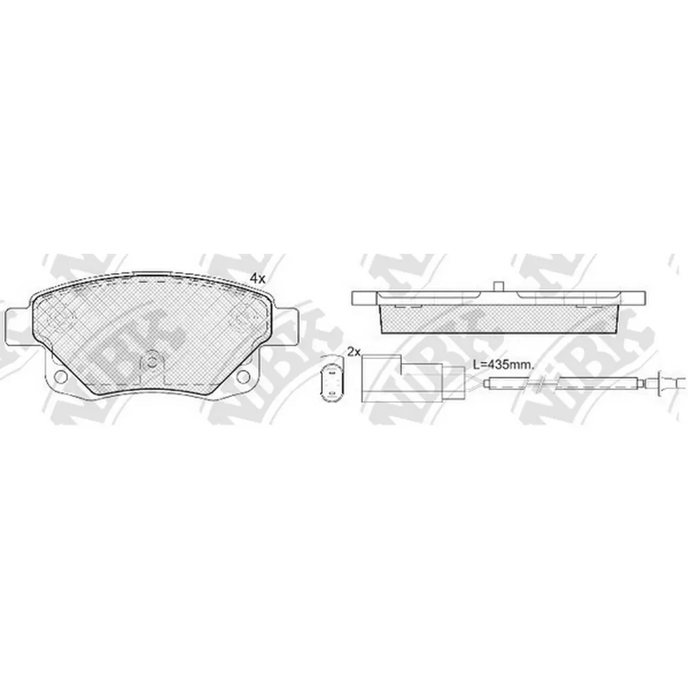 Колодки задние NIBK PN0431W