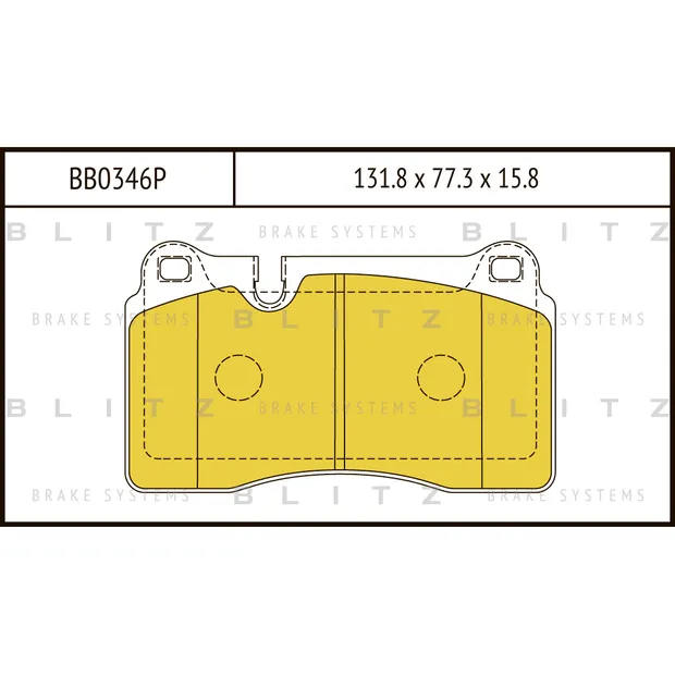 Колодки тормозные дисковые передние VW Touareg 05-> BLITZ BB0346P