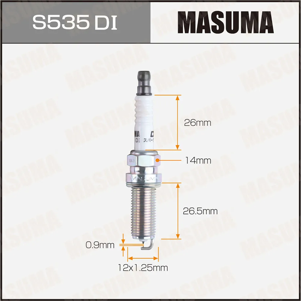 Свеча зажигания MASUMA DOUBLE IRIDIUM (DILKAR8J9G) MASUMA S535DI