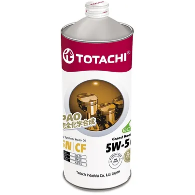 Масло моторное TOTACHI Grand Racing Fully Synthetic SN/CF Синтетика 5W50 1л TOTACHI 4562374690691