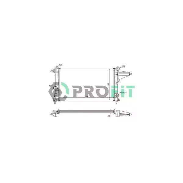Радиатор_OPEL VECTRA A 88-95 (MT) (-A/C), шт Profit PR5076A1