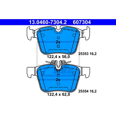 колодки дисковые задние MB W205/S205 1.6/2.0/2.1D 13 ATE 13046073042