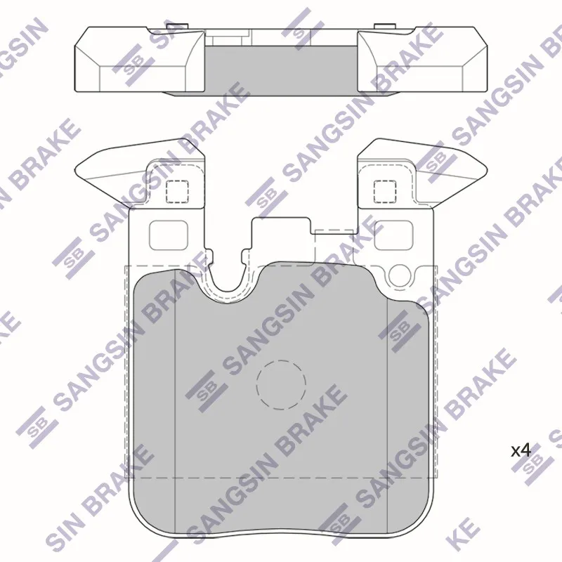 Колодки тормозные BMW F20/21/30/35/80/31 (со спорт.пакетом) задние SANGSIN BRAKE SP1959