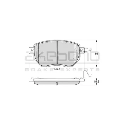 Колодки тормозные дисковые передние NISSAN PATHFINDER III (R51), INFINITI FX, NISSAN MURANO I (Z50) AKEBONO AN711WK