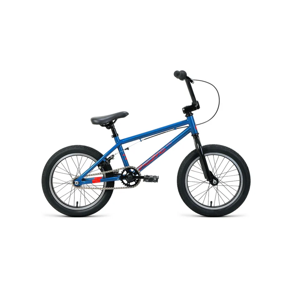 Велосипед 16 BMX Forward ZIGZAG (2020-2021) количество скоростей 1 рама сталь 15,3 синий/оранжевый