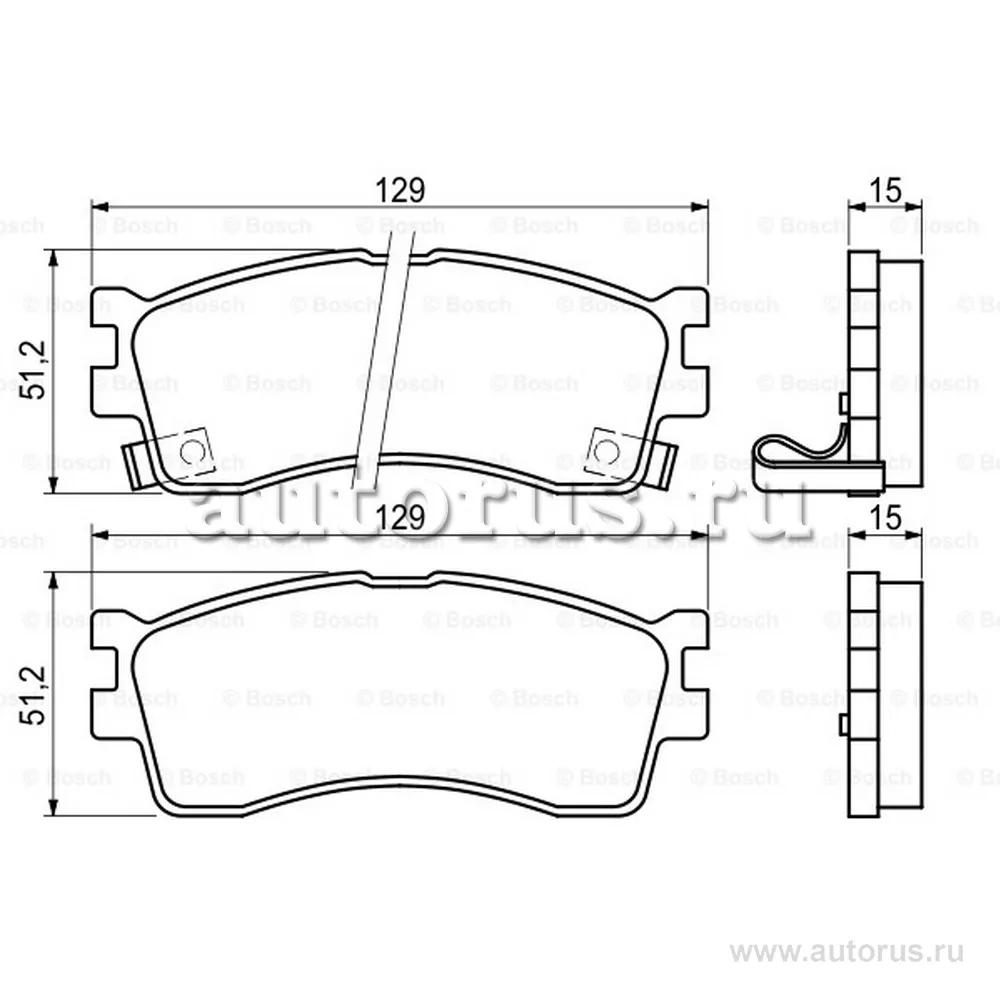 Комплект тормозных колодок, диско BOSCH 0986494144