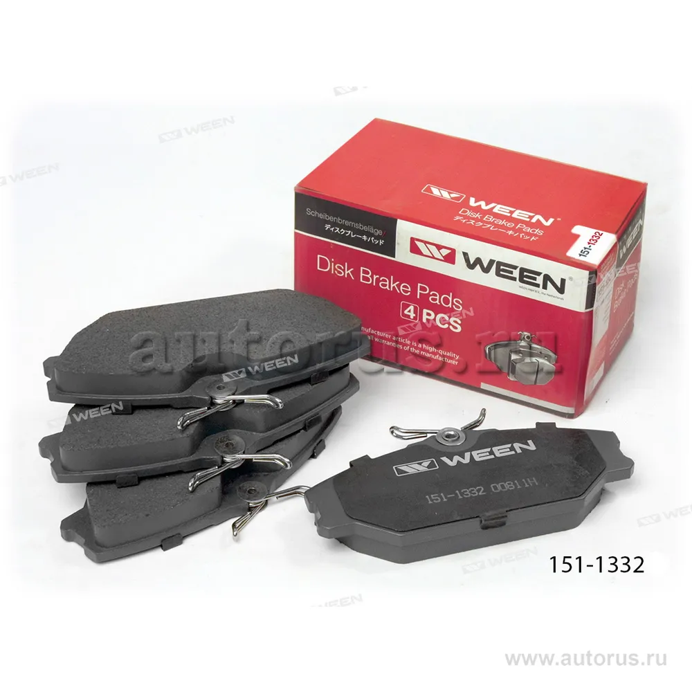 Тормозные колодки дисковые передние RENAULT Clio II, Laguna I, Laguna I, Megane I, Meg WEEN 151-1332