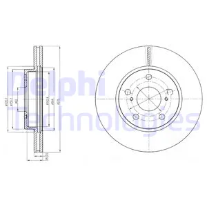 Диск тормозной передний DELPHI BG4232