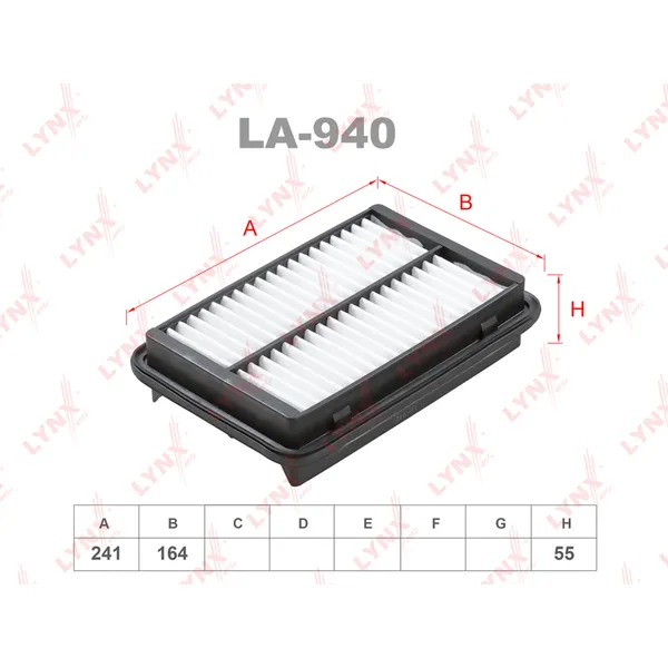 Фильтр воздушный LYNXauto LA-940