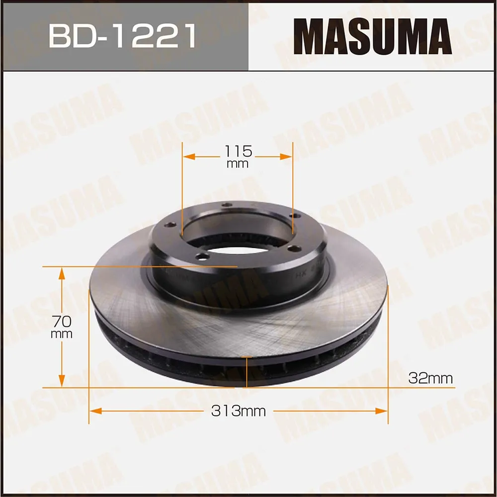 Диск тормозной передний для TOYOTA LAND CRUISER MASUMA BD-1221