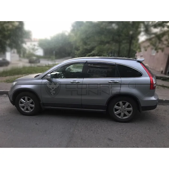 Дефлектора на окна Honda CR-V III 2007-2011 ХРОМ.МОЛДИНГ деф.окон Cobra Tuning H11207CR