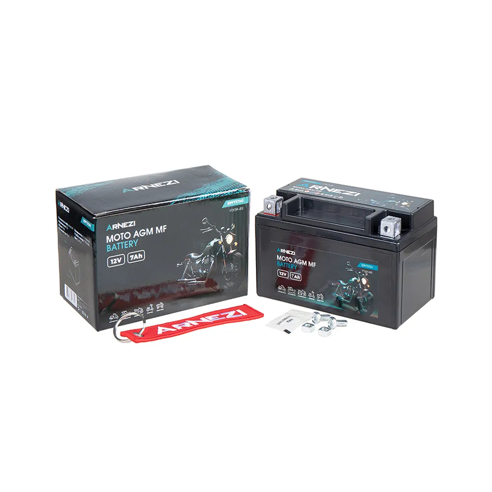 Аккумулятор Arnezi Moto AGM 12В 7 А/ч прямой L(+) 149х86х94 YTX7A-BS EN90 A
