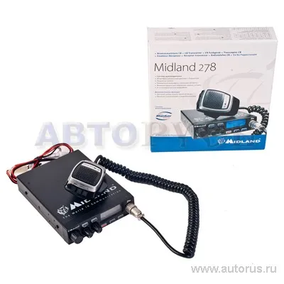 Радиостанция ALAN 278, автомобильная, CB 27 мГц, , Max Вт MIDLAND 278