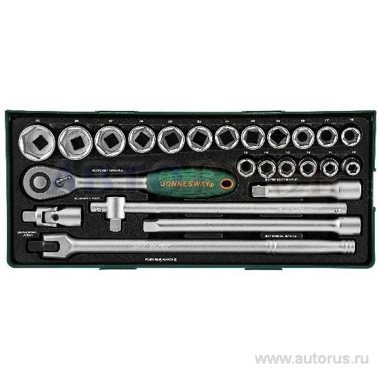 Набор инструмента 1/2DR 10-32 мм, 24 пр, в ложементе JONNESWAY S04H4524ST