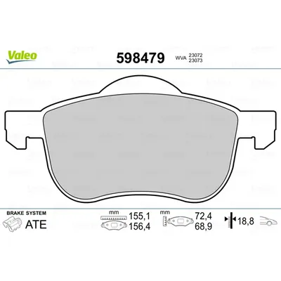 Колодки тормозные volvo s60s70s80v70xc70 00- передние