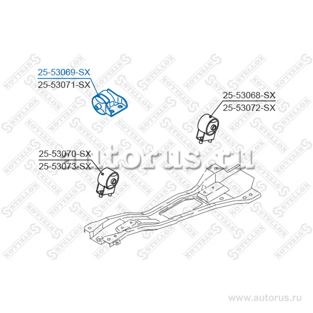 Подушка ДВС п.KIA Rio 00 020708 STELLOX 2553069_SX