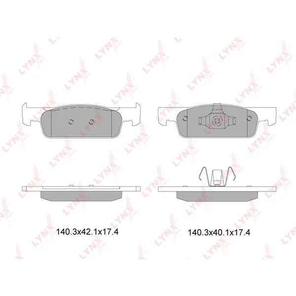 Колодки передние LYNXauto BD-6322